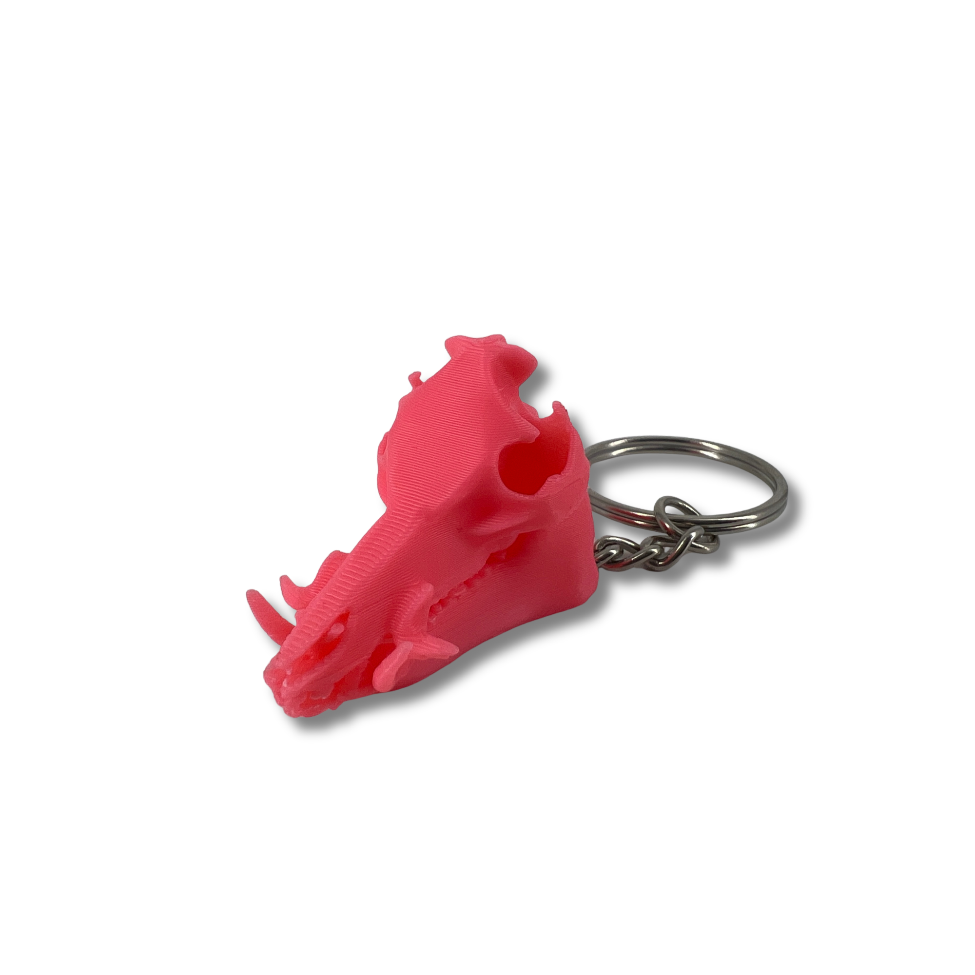 Feral Hog Skull Keychain