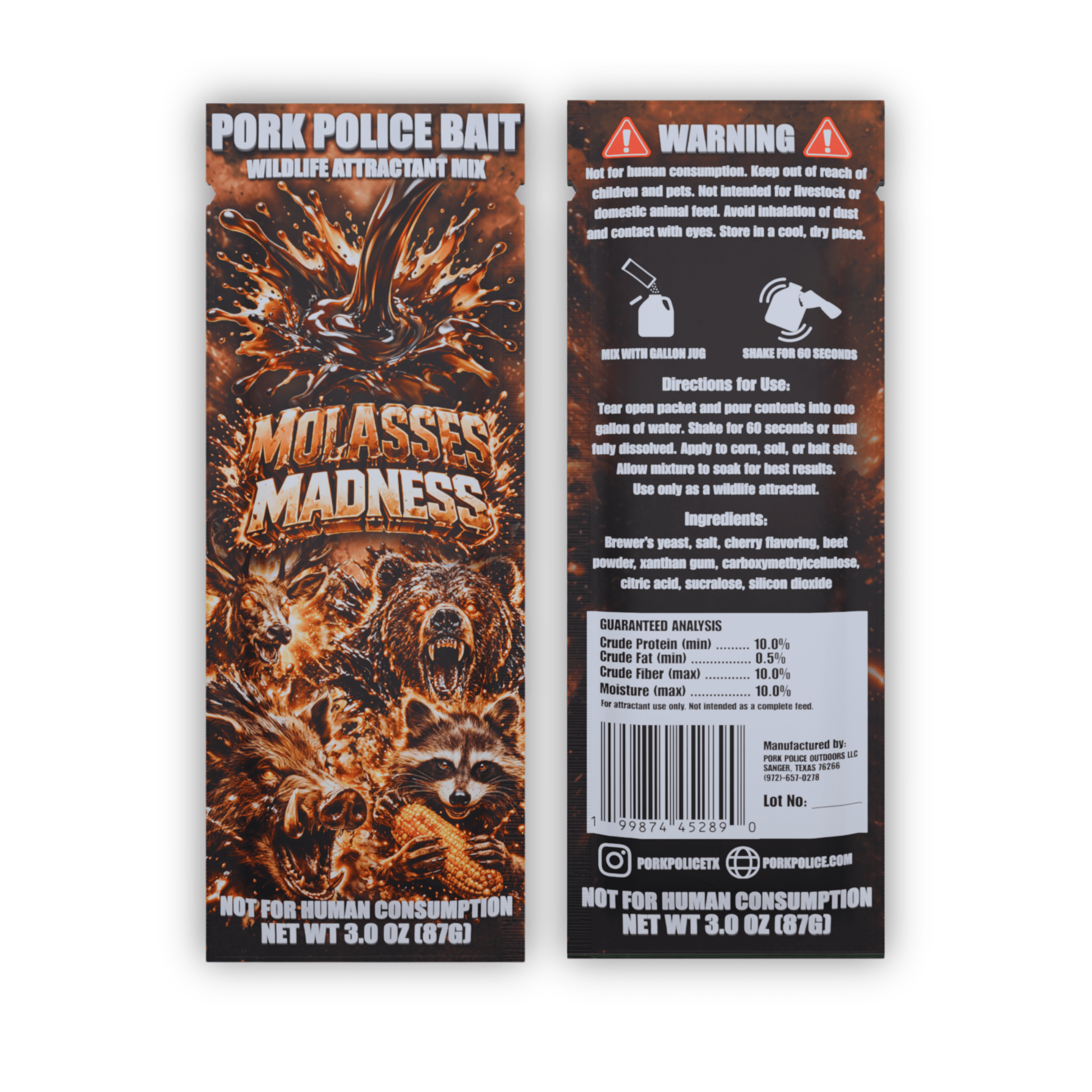 Molasses Madness Wildlife Attractant Mix - Pork Police Bait
