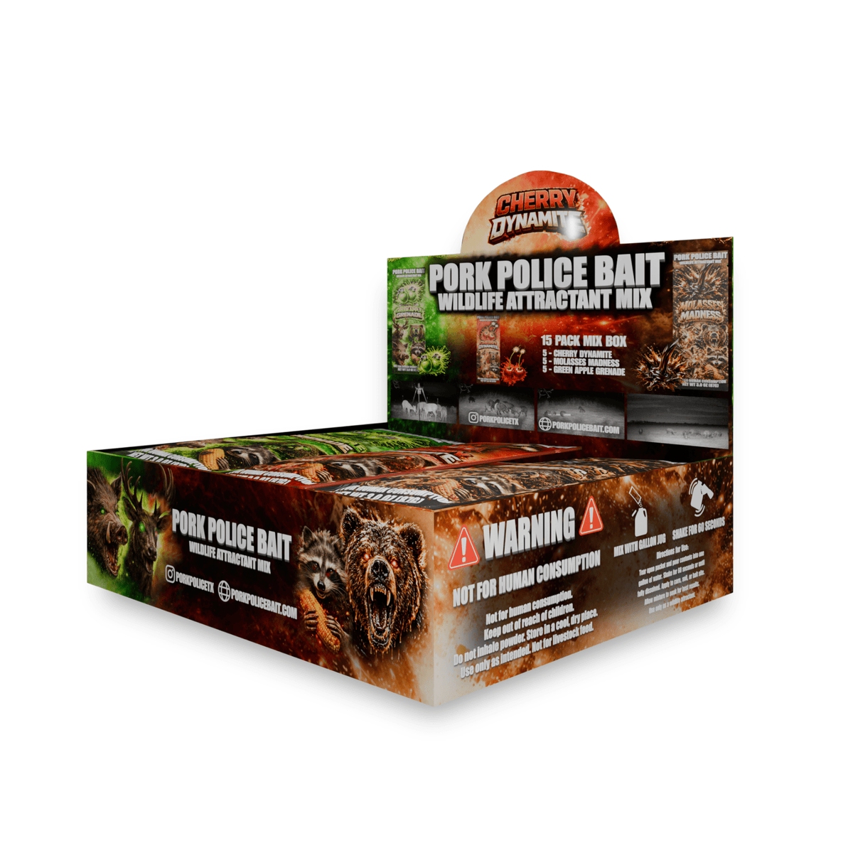 Wildlife Attractant Variety Pack | 15-Pack Combo Box - Pork Police Bait