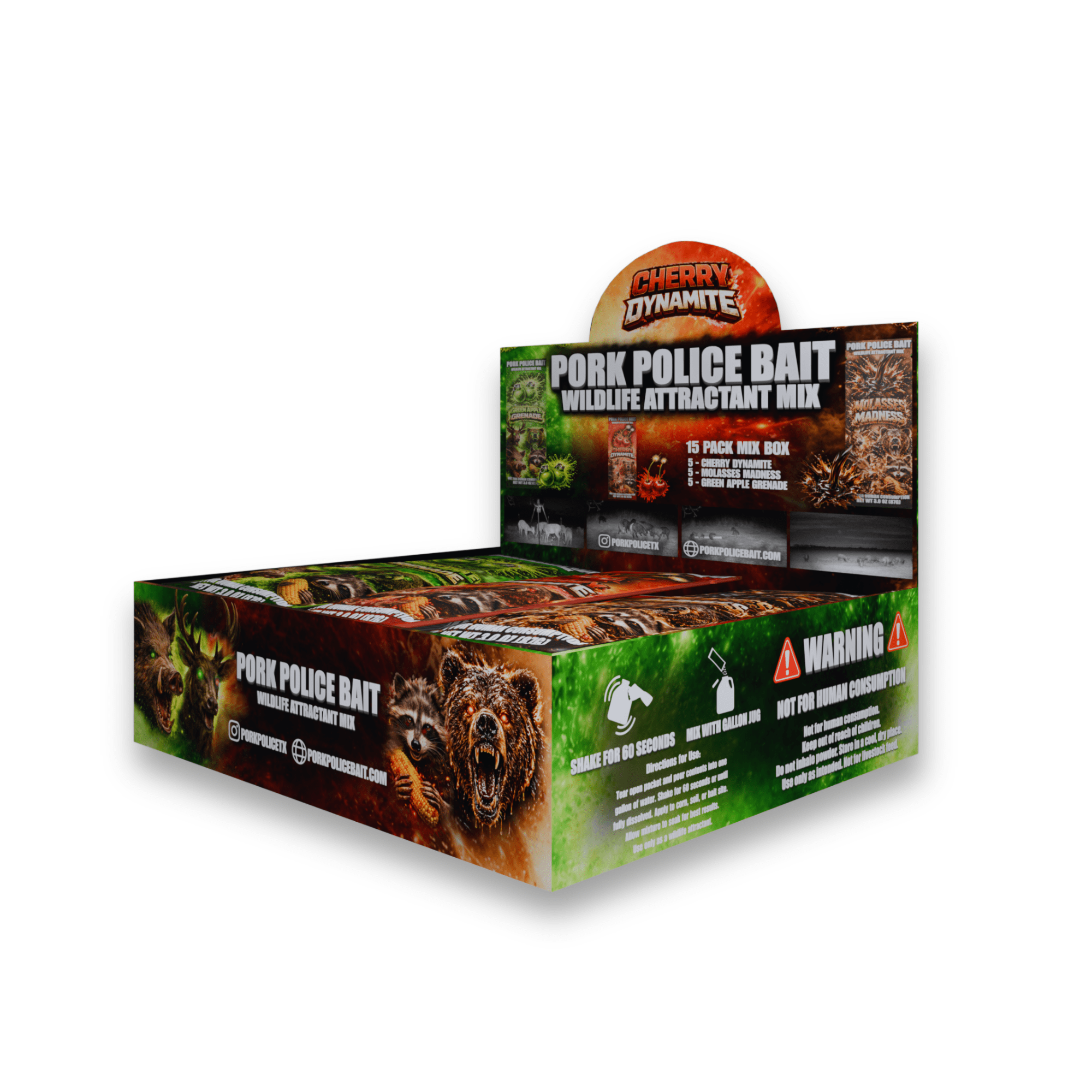Wildlife Attractant Variety Pack | 15-Pack Combo Box - Pork Police Bait